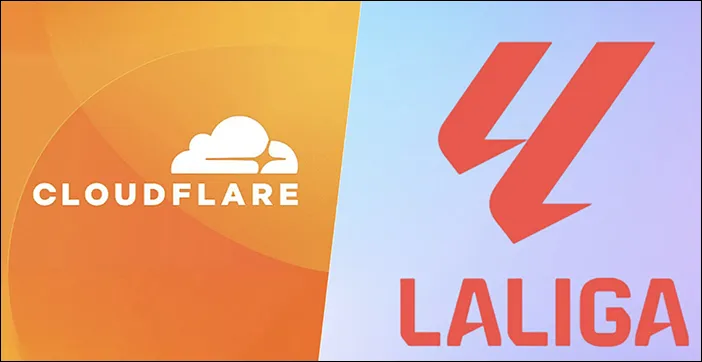 Imagen representando la demanda de Cloudflare contra LaLiga por bloqueos indiscriminados.